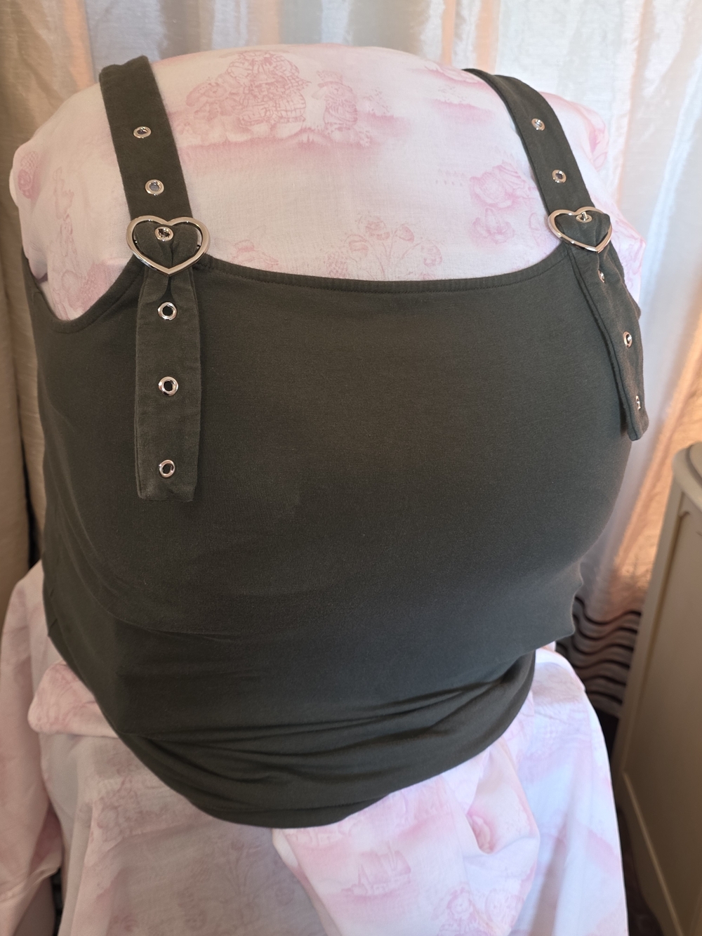 Torrid Olive Green Heart-Buckle Tank Top
